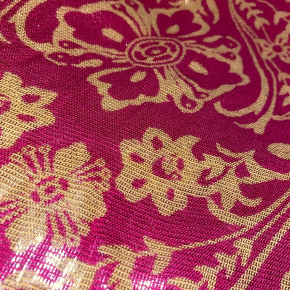 Karma Scarf Pink and Beige 
74” x 23” - Picture 6 of 6